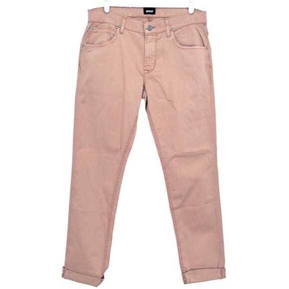 NWT Hudson Men's Blake Slim Straight Stretch Brown Twill Pants Size 32 $175.00 - Picture 1 of 10